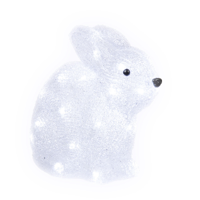 Фигура светодиодная Кролик 32 светодиода 27x14x24 см белый цвет свечения IP20 ULD-M2724-032/STA WHITE IP20 RABBIT