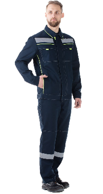 Костюм мужской Джокер-комфорт с бр. цв. т. син.-желт. р. 96-100/170-176