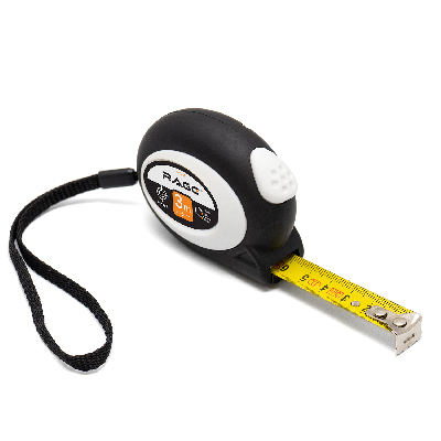 Рулетка с прорезиненным покрытием Soft-Touch автостопом 3 м х 16 мм
