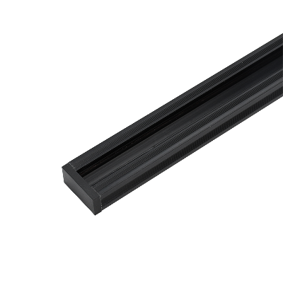 Шинопровод черный (пластик) 2м PTR P 2M-BL с токоподводом и заглушкой