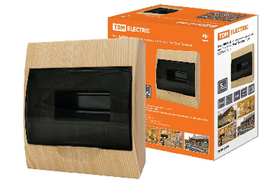 Бокс ЩРН-П-8 модулей навесной пластик IP41 ''Эко'' (сосна)