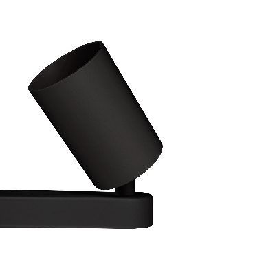 Светильник светодиодный ДПО 2xGU10 без ламп круглый черный корпус