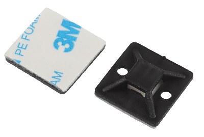 Площадка самоклеящаяся под хомуты 20х20 мм чёрная 50 штук NO-225-343