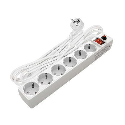 Фильтр сетевой с заземлением UNIVersal ПВС 3-0.75 белый 10м