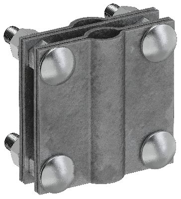 Зажим заземления с разделителем крестообразный стержень-полоса/пруток оцинкованная сталь TD IEK