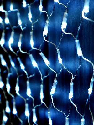 Электрогирлянда Сетка 300 LED уличная белая