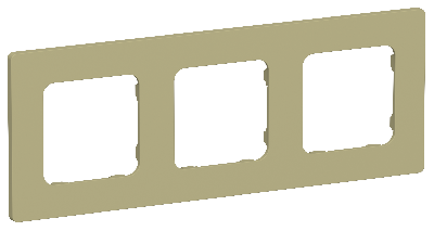 FLITE CLASSIC Рамка 3-местная РУ-3-К-ФлО оливковый IEK