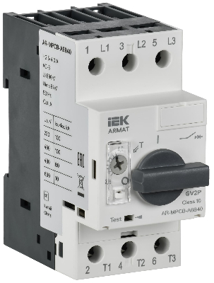 Автоматический выключатель защиты двигателя ARMAT A6 GV2P 2,5-4А IEK