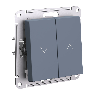 ATLASDESIGN 2-клавишный ВЫКЛЮЧАТЕЛЬ ЖАЛЮЗИ, 10А, мех., ГРИФЕЛЬ