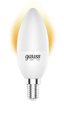 Лампа светодиодная умная 5 Вт 470 лм 2700К AC 220-240В E14 свеча Управление по Wi-Fi, диммируемая Smart Home Gauss