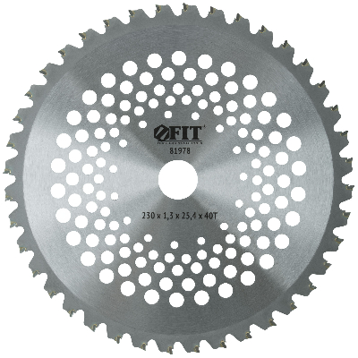 Диск для триммера, карбидные режущие зубья 230х25.4х40Т