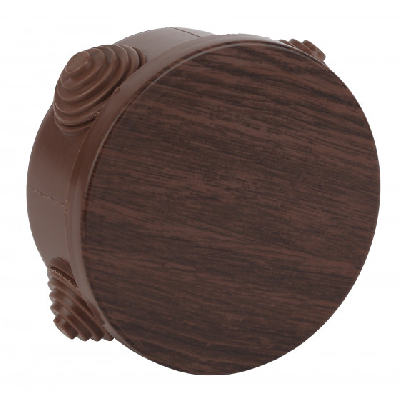 Коробка распаячн. открытой установки КОР (дуб) 85х40мм с гермовводами 4 вх. IP54 (32/1152)