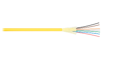 Кабель волоконно-оптический, 4 вол, SM 9/125 OS2, внутр, распред, LSZH, желтый