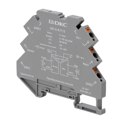 Преобразователь сигнала DSI, 6,2 мм 1 вход 4…20 мА, 1 выход 0…10 В