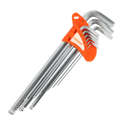 Набор ключей  SKH-9EL, шестигранные с шаром, экстра длинные, 1,5-10мм, CRV, 9 шт