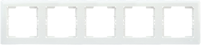 Рамка 5 местная горизонтальная BOLERO белый
