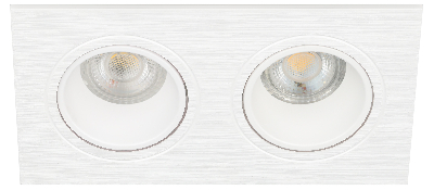 Светильник встраиваемый декоративный KL90-2 WH MR16/GU5.3 белый, пластиковый (MR16/GU5.3 в комплект не входит)