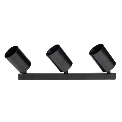 Светильник светодиодный ДПО 3xGU10 без ламп круглый черный корпус