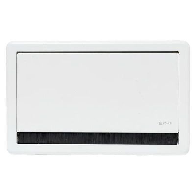 Встраиваемый настольный розеточный блок выдвижной, 8 модулей, белый, C-Line