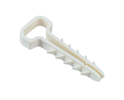 Дюбель-хомут для плоского кабеля белый PCD-F 05x10-45-100WH PA6.6 Jazzway (100 шт/уп) Jazzway