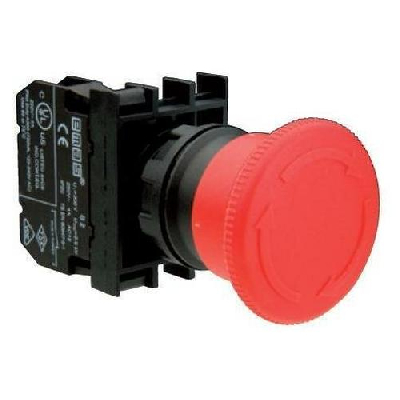 Кнопка аварийная Грибок 40мм (1НО+1НЗ), возврат   поворотом, серия B (250В AC, 4А), IP50