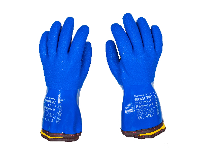 Перчатки Полюс-Т PVC1380BR-T (акриловые, утепленные, МБС, К80, Щ50, с полным пвх обливом, манжет крага, съемный утеп.вкладыш) размер 8 SCAFFA