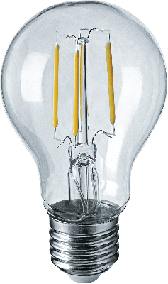 Лампа светодиодная LED 8вт Е27 диммируемая теплый FILAMENT