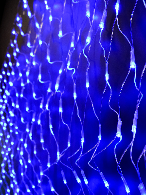 Электрогирлянда Сетка 300 LED уличная синяя