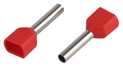 Наконечник-гильза с изолированным фланцем (упаковка 50 шт.) NO-225-100 (двойной) НШвИ(2) 1,0-10