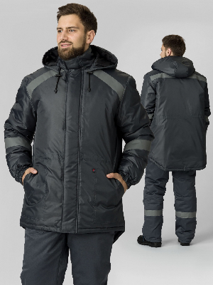 Куртка зимняя Прогресс (тк.Оксфорд), т.серый, р. 52-54/170-176