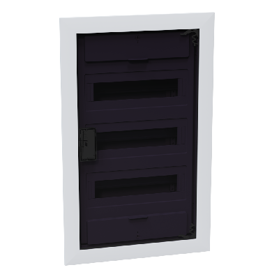 Щит распределительный встраиваемый с пласт. черной прозрач. дверцей на 36 модулей, OptiBox Pro 36-VKR-IP40