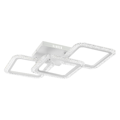 Люстра потолочная светодиодная диммируемая, LOSANGA, с ДУ, 3 режима, 685х325х120мм, 78Вт, 2700К/4200К/6400К, 24м, белый, 52926 6, Ritter