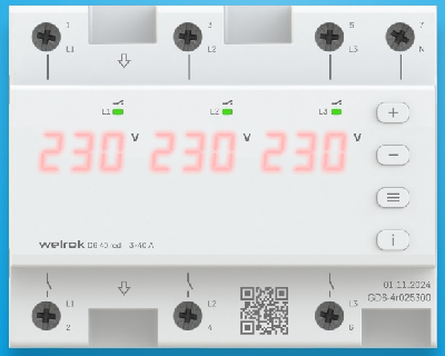 Реле напряжения welrok D6-40 red