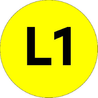 Наклейка L1 d=20мм PROxima