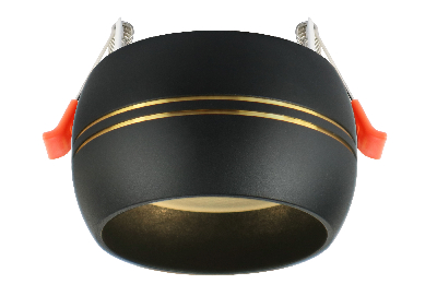 Светильник встраиваемый KL81 BK/GD алюминиевый GX53 черный/золото (40/960)