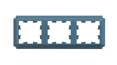 ATLASDESIGN ANTIQUE 3-постовая рамка, универсальная, ИЗУМРУД