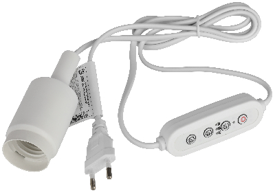 Светильник для растений FITO-Time Holder E27 с проводом и таймером для фитоламп с цоколем Е27