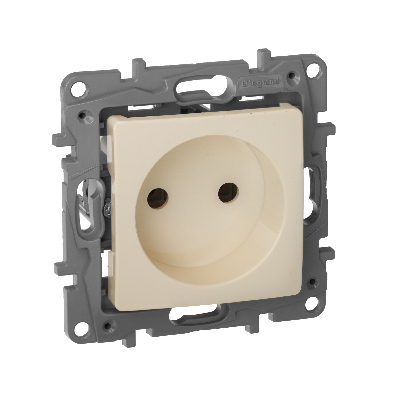 ETIKA Розетка без заземления слоновая кость