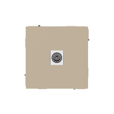 Розетка TV одиночная, KANT, ванильный марципан