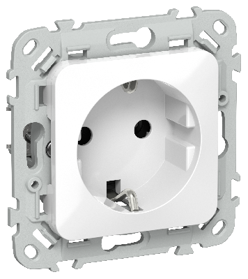 FLITE Розетка с заземлением без защитных шторок 16А РС11-0-ФлБ белый IEK