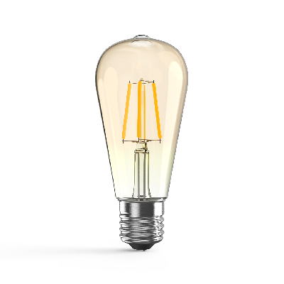 Лампа светодиодная LED 6 Вт 550 Лм 2400К теплая E27 ST64 golden Filament Gauss