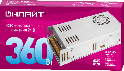 Драйвер 360w OD-P360-IP20-24V