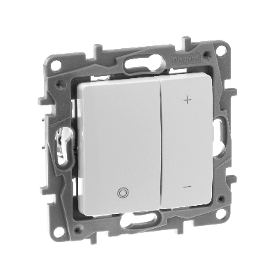 Светорегулятор нажимной универсальный LED 400Вт без нейтрали белый ETIKA