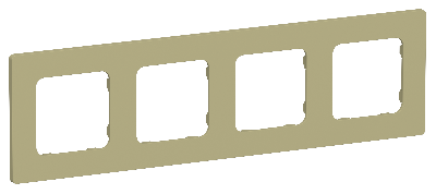 FLITE CLASSIC Рамка 4-местная РУ-4-К-ФлО оливковый IEK