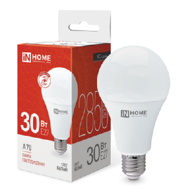 Лампа светодиодная LED-A70-VC 30Вт 230В Е27 4000К 2850Лм IN HOME