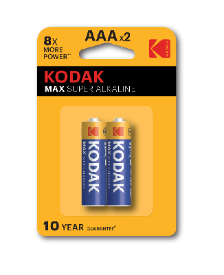 Батарейка Kodak LR03-2BL MAX SUPER Alkaline [K3A-2] (20/100/19800)