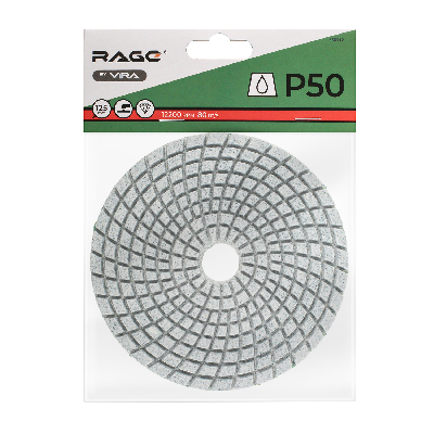 Круг алмазный гибкий шлифовальный Р50 125 мм черепашка для керамогранита АГШК мокрое шлифование