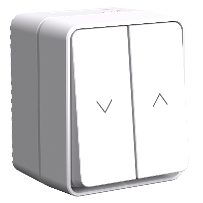 ATLASDESIGN PROFI IP54 2-клавишный ВЫКЛЮЧАТЕЛЬ ДЛЯ ЖАЛЮЗИ, 2хсх.4, БЕЛЫЙ