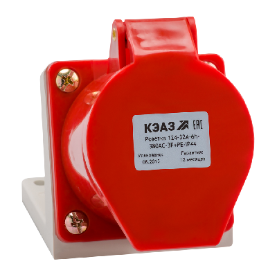 Розетка 114-16А-6h-380AC-3P+PE-IP44