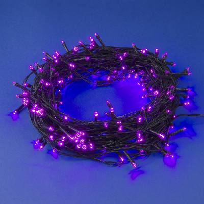 Гирлянда светодиодная 20 м 200 светодиодов ULD-S2000-200/DGA PINK IP20 розовый свет зеленый провод